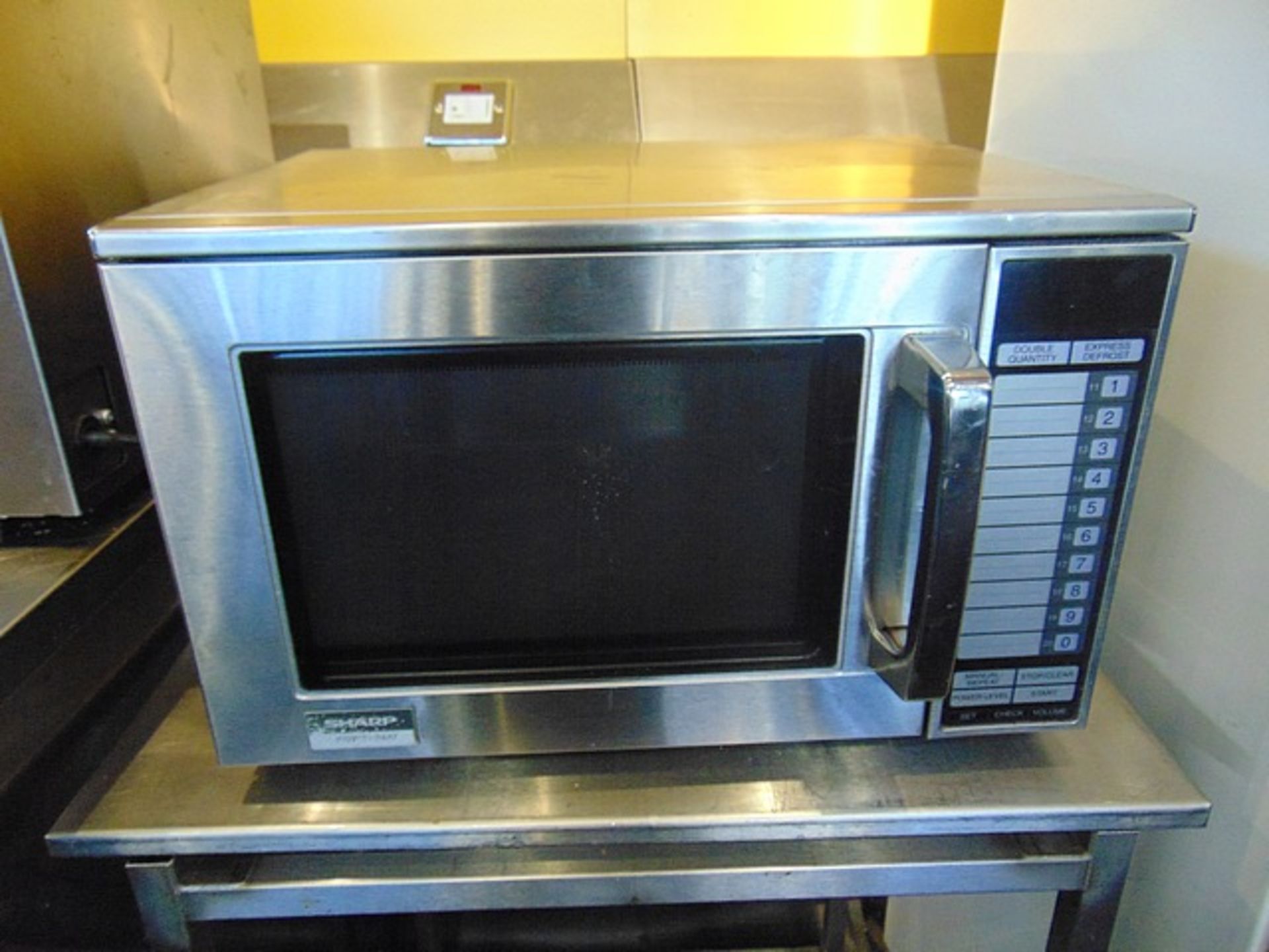 Sharp R24AT -1900 watt commercial microwave (programmable) 20 litre capacity stainless steel