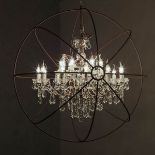 Gyro Medium Chandelier Antique Rust 82 X 82 X 89cm The Gyro Crystal Lighting Chandelier Is