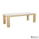 Loft Dining Table 250cm Sandshore White The Loft Range Is A Handcrafted Durable Solid Oak Solution