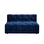 Pincushion Sectional 1 Seater Vintage Moleskin Nav