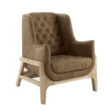 F279 Cocoon Cut Chair Cheyenne & Brown And Nibbed Oak 88 X 91.5 X 105.5cm