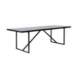 Arrow Dining Table 180x92cm-Mar.B.Pol&M.Blk 177.8 X 89.8 X 76cm Elegant And Contemporary The Arrow