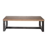 Iron Oak Dining Table 183cm Saloon & Iron 182.4 X 91.4 X 76cm The Dining Table Is Non Extendable But