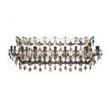 Crystal Rectangular Large Chandelier 125x41cm-Grey 125 X 41 X 50.5cm