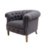 Grace Tufted Tub Chair Signature Accent Tub Chair With A Straight Ung Seat And Soft Feminine