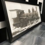 Locomotives Scarborough Snow Wall Art Black Oak Frame 59 X 3 X 130.5cm