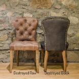 Chester Dining Chair Ride nut & weathered Oak A Traditional Dining Chair With Buttoned Back And Seat