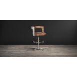 Circus Swivel Bar Stool Antique Whisky 63 X 63 X 104cm Inspired By Mid-Century Danish Design The
