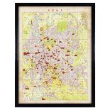 Maps Rome Black Wood 217.5 X 4 X 166.7cm These Frame City Maps Pay Homage To Each City's History And