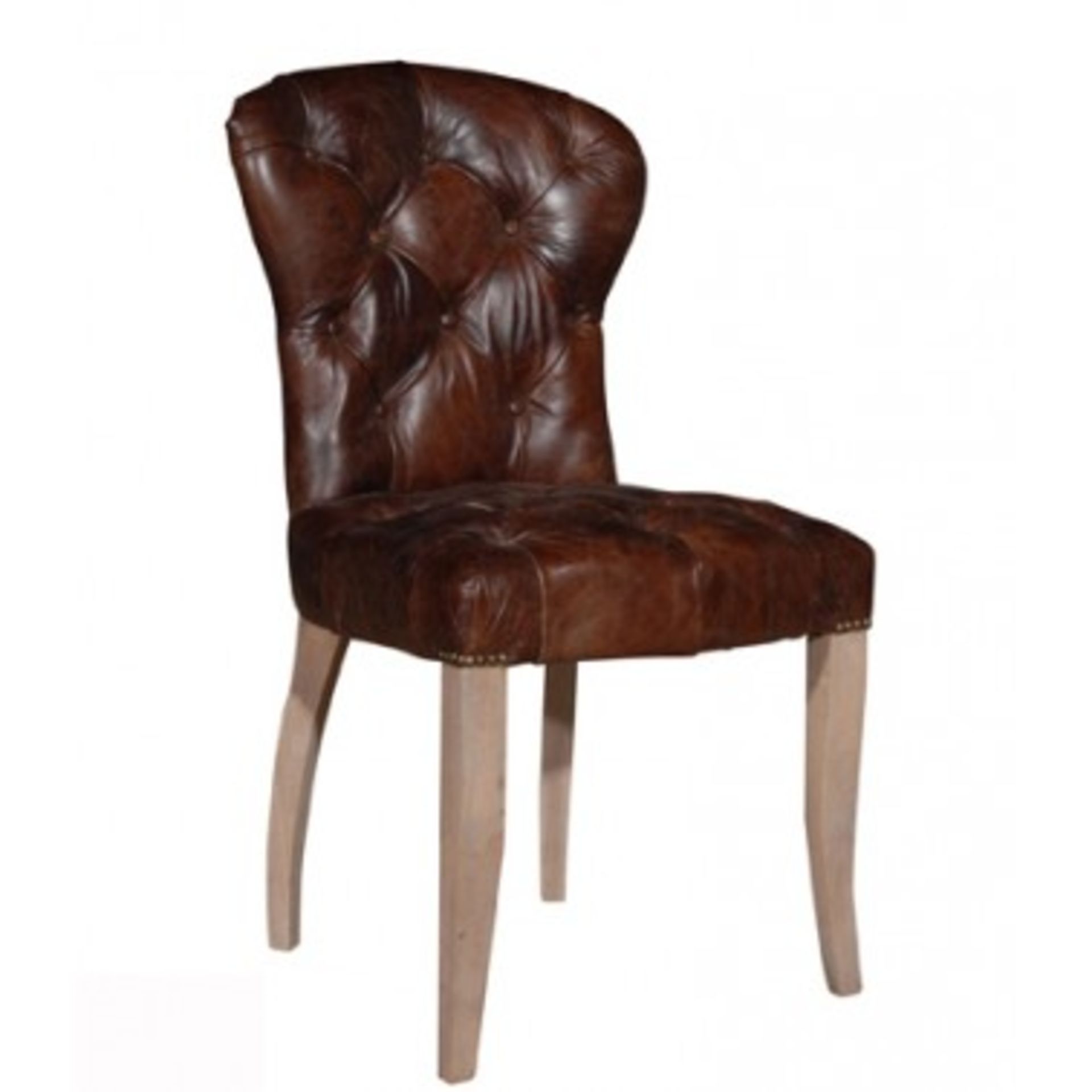 Chester Dining Chair Ride nut & weathered Oak A Traditional Dining Chair With Buttoned Back And Seat