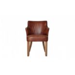 Lannister Dining Chair Vagabond Red & weathered Oak 62 X 63 X 86cm The Shapely Lannister Envelops
