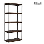 Arlington Single Bookcase Saloon & Iron 90 X 40 X 200cm