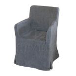 Kenas Chair Belgium Wrinkle Ecru Linen 53 X 67 X 103cm