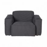 Em Buddy Medium Sofa Single Seater Sioux Charcoal& weathered Oak The Buddy Sofa Projects A Strong