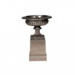 Old Grand Library Urn Base Polished Iron 76 X 76 X 59cm