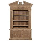 Salvage Old Grand Library Single Bookcase Right Genuine English Reclaimed Timber 153 X 65.5 X 259cm