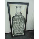 Graphics Copper Bottle 3 Black Wood 59 X 3 X 130.5cm