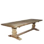 Balustrade Salvage Dining Table Base 2.8m Genuine English Reclaimed Timber 213.7 X 86 X 71.5cm The