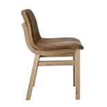 F293 Cocoon Dining Chair W/New Stitching Sioux Black &Brown And Nibbed Oak 48.5 X 57 X 79cm This