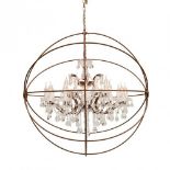 Gyro Medium Chandelier Antique Rust 82 X 82 X 89cm The Gyro Crystal Lighting Chandelier Is