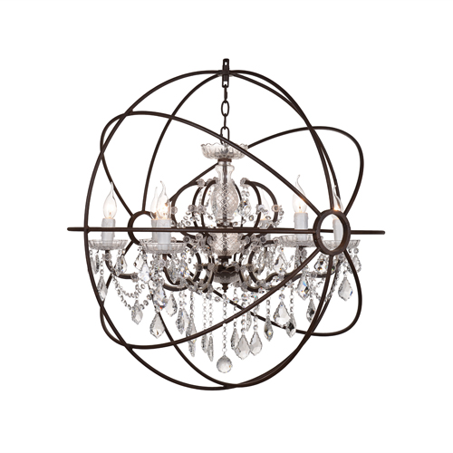 Gyro Crystal Large Chandelier 155cm-Antique Rust 150 X 153 X 159cm The Gyro Crystal Lighting - Image 2 of 2