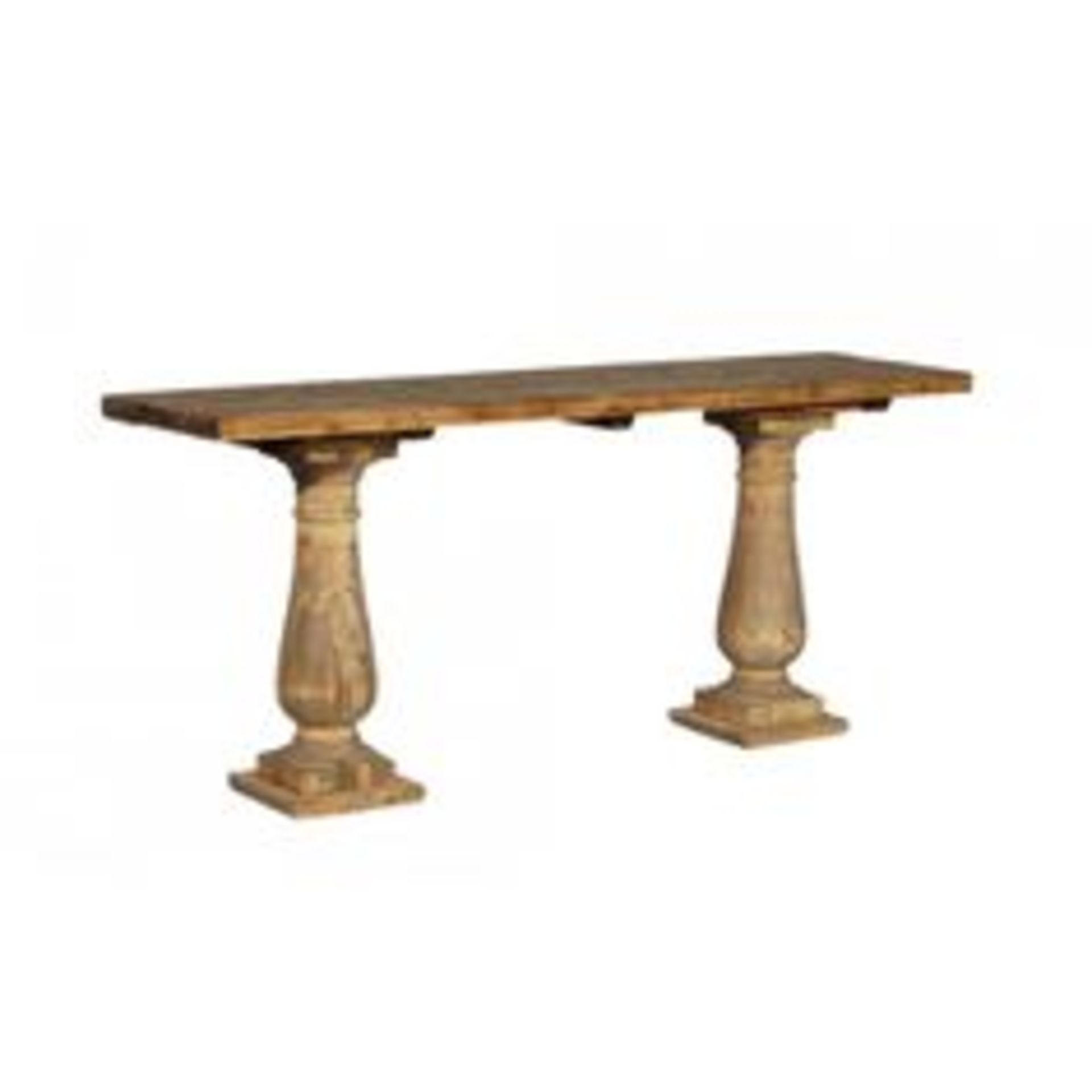 Old Grand Library Balustrade Console Genuine English Reclaimed Timber 180 X 46 X 76cm