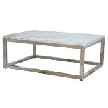 Oxford Modern Coffee Table Marble Top & Bs 120 X 80 X 45cm