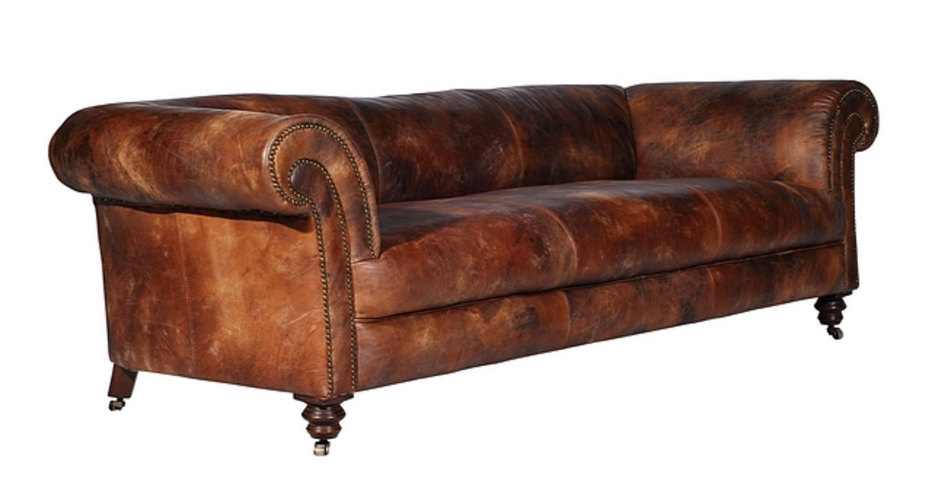 Old Grand Library Chesterfield 1 Straight Without Button Antique Whisky 123 X 100 X 72cm