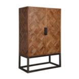 Arlington Cupboard Tall Saloon & Iron 110.5 X 54.5 X 170cm