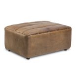 Benson Square Footstool Small Vintage Moleskin Damson 61 X 61 X 42cm The Benson Footstool Collection