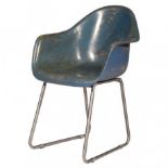 Regatta Bucket Chair Vintage Fibreglass Blue 60 X 62 X 88.5cm An Homage To Navy Signalling Flags And