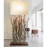 L009 Nerikoh Floor Lamp-Drift Wood &White 70 X 30 X 170cm