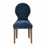 Mimosa Dining Chair Vintage Moleskin Fog & weathered Oak 47 X 56 X 100cm Inspired By The Art Nouveau