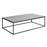 Arrow Coffee Table 140x81cm Polished Marble & Matt Black 139.6 X 80.6 X 40cm Elegant And