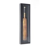 Cricket Bat Shadow Box 25 X 7 X 92cm Exact Replicas Of Vintage Curiosities Mounted On Black Velvet