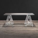 Crystalline Arris Desk 183cm-B.Gls&Acry 183 X 100 X 76cm Inspired By The Arris – An Architectural