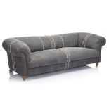 Bertrand Old Grand Library Sofa 3 Seater Scuff Indigo 239 X 104 X 70cm Inspired By A Handsome