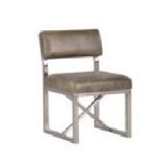 Modern Dining Chair Library Green & Brushed Steel 46 X 56 X 80cm In A Clever Collaboration The