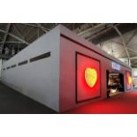 Red Heart Large Trans Matt Black 155.5 X 35 X 135.5cm Playful And Quirky This Cards Art Line Is An