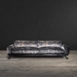 Willow Sofa 3 Seater -Warrior 242 X 95 X 69cm A Vintage Parisian Design Gets A Rugged Reinvention In