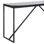 Arrow Console Marble & Matt Black 150.8 X 45.6 X 76cm Elegant And Contemporary The Arrow Range Has