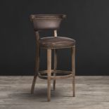 Angeles Bar Stool Old Saddle Black & Black