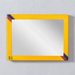 Junior Common Room Mirror Square Leather Scholar Red 90.5 X 5 X 90.5cm In A Clever Collaboration The