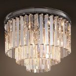 Odeon 3 Ring Flush 50cm-Natural 50 X 50 X 40cm The Odeon Lighting Collection Is A Modern Day