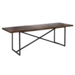 Arlington Dining Table 220x100cm Saloon & Iron 220 X 100 X 76cm