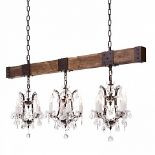 Axe Crystal Rectangular Chandelier 145 X 35cm Natural 145 X 35 X 70cm