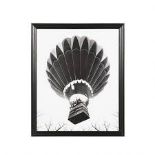 Vm.Hot Air Balloon Art(100x82)-Black Wood 100.3 X 3 X 82.5cm