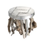 Noland Drift Wood Low Table Spitfire Top 75 X 75 X 45cm