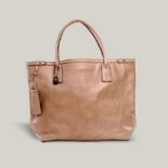 Draped Shoulder Bag-Nappa Crema 48 X 11 X 30cm