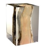 Nilleq Acrylic / Drift Wood Trunk Occasional Table 30 X 30 X 45cm Nilleq Side Table Is Crafted